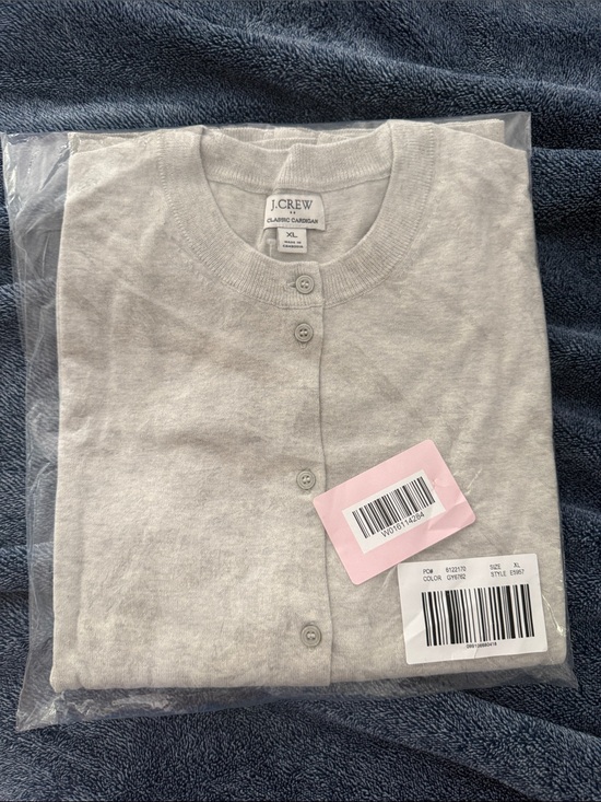 J. Crew Sweaters - J. Crew Light Gray Button-Up Crewneck Cardigan